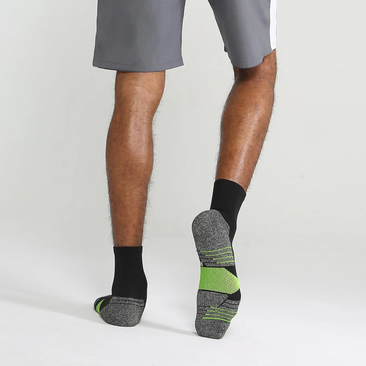WANDER Men's Athletic Ankle Socks 6 Pairs Running Socks for Sport Low Cut Cycling Socks 6-9/10-12/12-14
