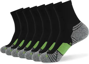 WANDER Men's Athletic Ankle Socks 6 Pairs Running Socks for Sport Low Cut Cycling Socks 6-9/10-12/12-14