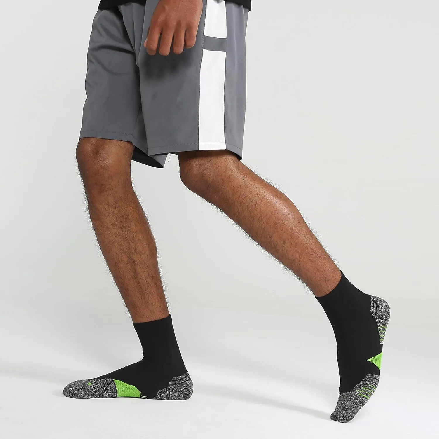 WANDER Men's Athletic Ankle Socks 6 Pairs Running Socks for Sport Low Cut Cycling Socks 6-9/10-12/12-14