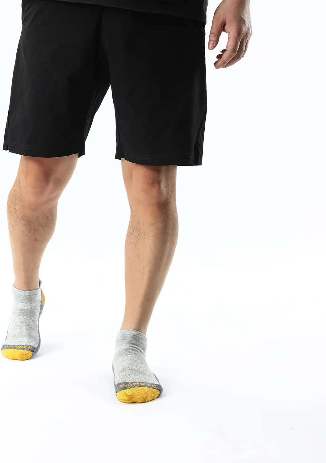 WANDER Merino Wool Ankle Running Hiking Socks 3 Pairs Lightweight Cushioned Sweat-Wicking No Show Athletic Socks Men Women