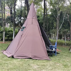 Warm Teepee Tents for Outdoor Hiking Camping Hiking Pyramid Tent Double Layers Camping Tent Indian
