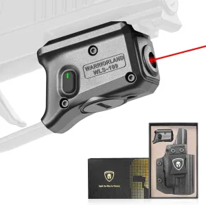 WARRIORLAND Red Laser Sight Fit P365X-Macro with Kydex Holster, First Red Beam Sight with Power Indicator, P365 X Macro Laser with IWB Holster Right Hand, WLS-109 w/ P365X Macro Holster