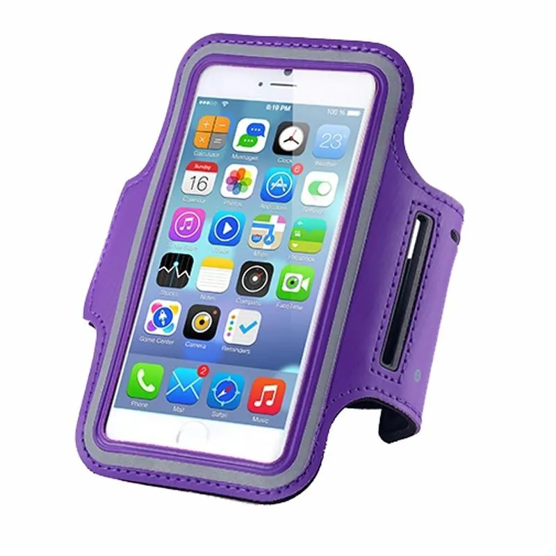 Waterproof running arm with mobile phone case shell iPhone 7 6 6S Plus SE 5 5C 5S 4 4S exercise fitness bag
