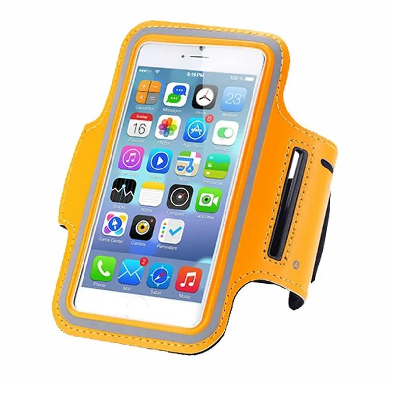 Waterproof running arm with mobile phone case shell iPhone 7 6 6S Plus SE 5 5C 5S 4 4S exercise fitness bag
