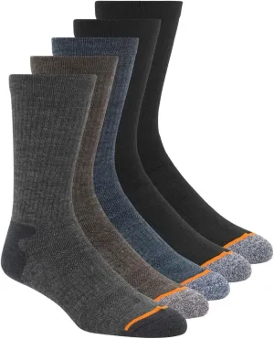 Weatherproof Vintage Men's Wool Blend Crew Socks, Outdoor, 5-Pair