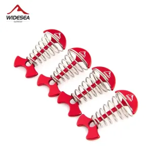WIDESEA Camping Tent Stakes Spiral Fish Bone Pegs 4pcs