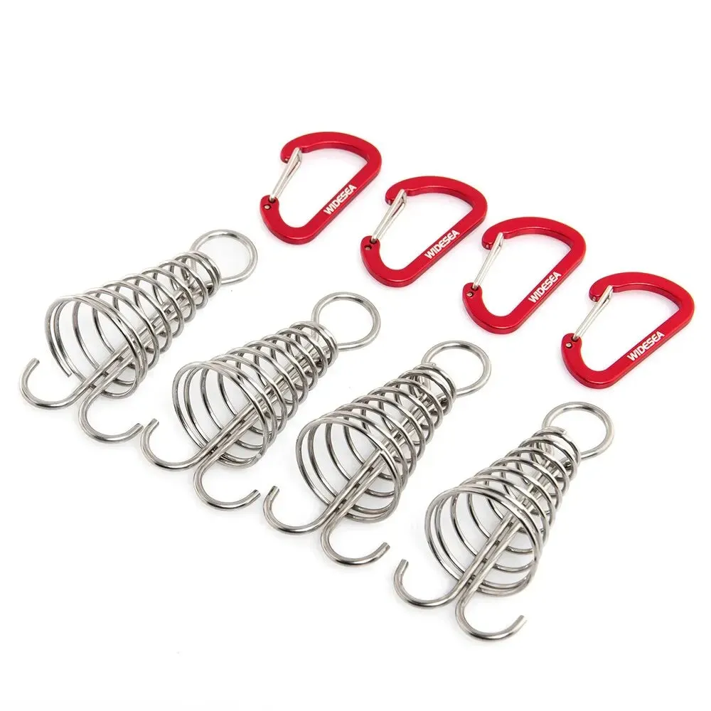 WIDESEA Camping Tent Stakes Spiral Fish Bone Pegs 4pcs
