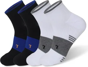 Wildarms Men's Running Socks - L/R Cushioned Moisture-Wicking Anti & Blister for Gym, Hiking, Cycling(All-Season Multi-Sport)