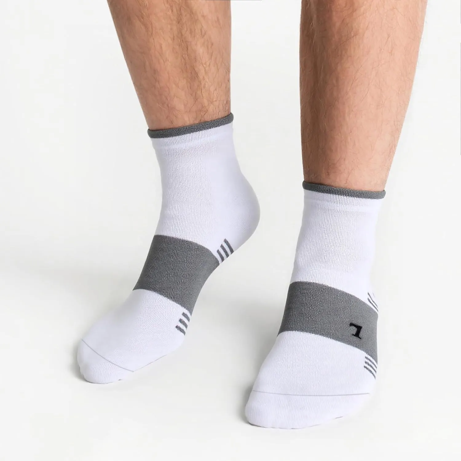 Wildarms Men's Running Socks - L/R Cushioned Moisture-Wicking Anti & Blister for Gym, Hiking, Cycling(All-Season Multi-Sport)