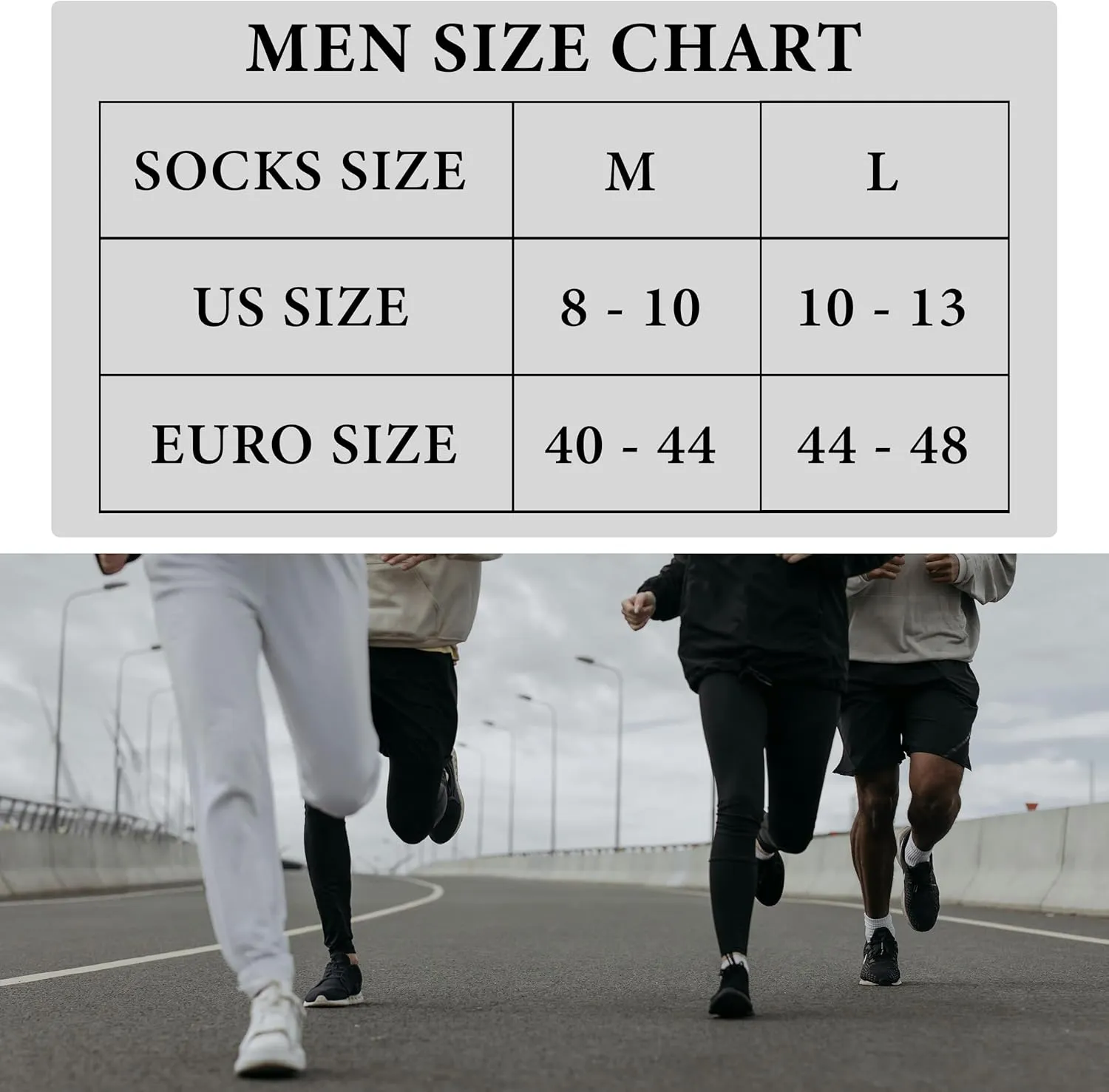 Wildarms Men's Running Socks - L/R Cushioned Moisture-Wicking Anti & Blister for Gym, Hiking, Cycling(All-Season Multi-Sport)