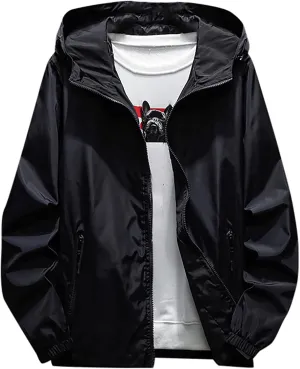 Windbreaker Jackets For Men Stylish Lightweight Long Sleeve Spring Fall Casual Zipper Waterproof Coats Mountain,M-7XL
