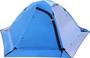 Winter Camping Tent - Lightweight & Waterproof Backpacking Tent, 2 Person 4 Season Tent for Snow and Cold Weather, Double Layer 2 1 Man Tent for Outdoor Camping, Backpacking, Hiking