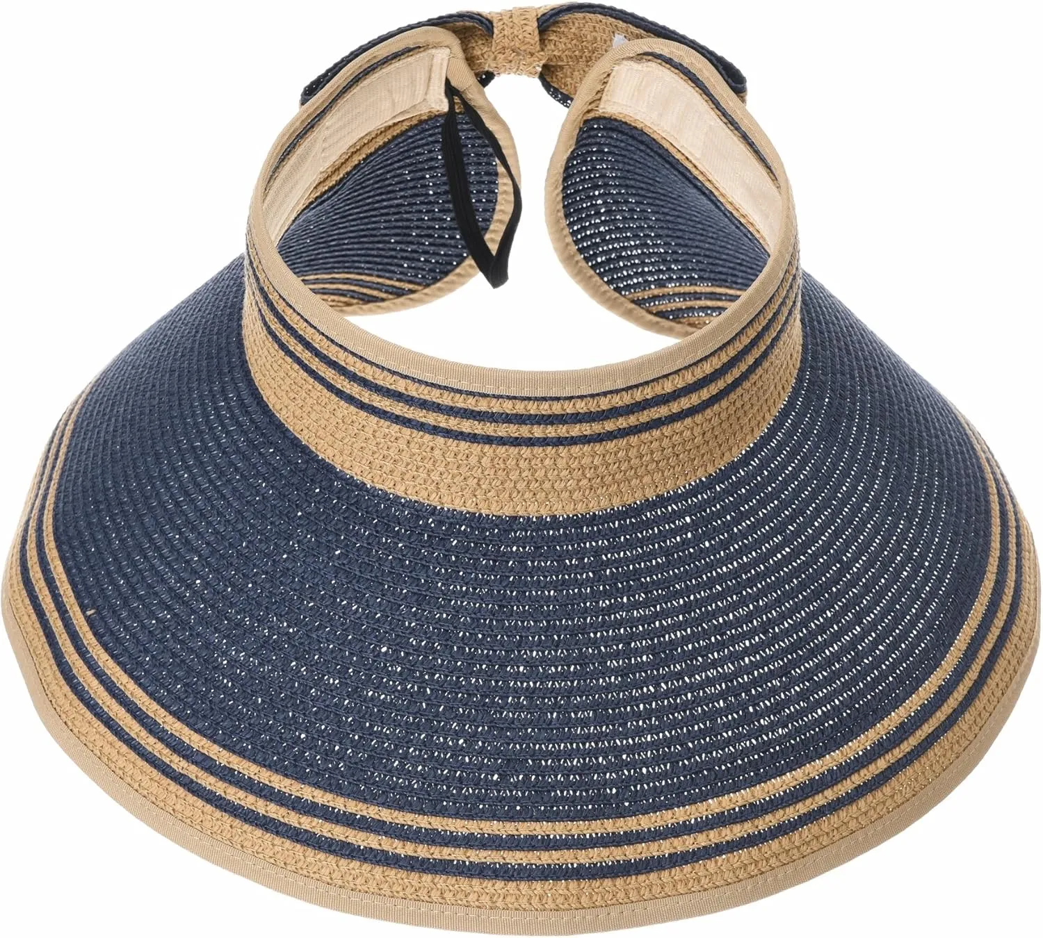 WITHMOONS Womens Summer Sun Visor Packable Roll-Up Beach Hat SLV1033