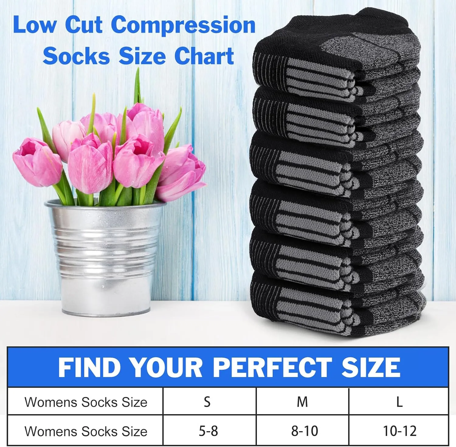 Women Ankle Socks Cushioned Running Athletic Low Cut Gift Socks for Hiking, Sport, Gym, Workout