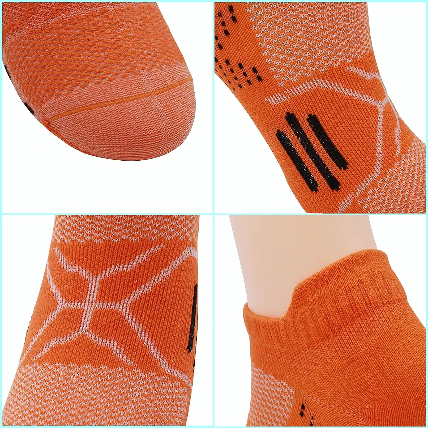 Women Anti Odor Blister Resisting Sweat Wick Low Cut Cotton Sports Running Socks