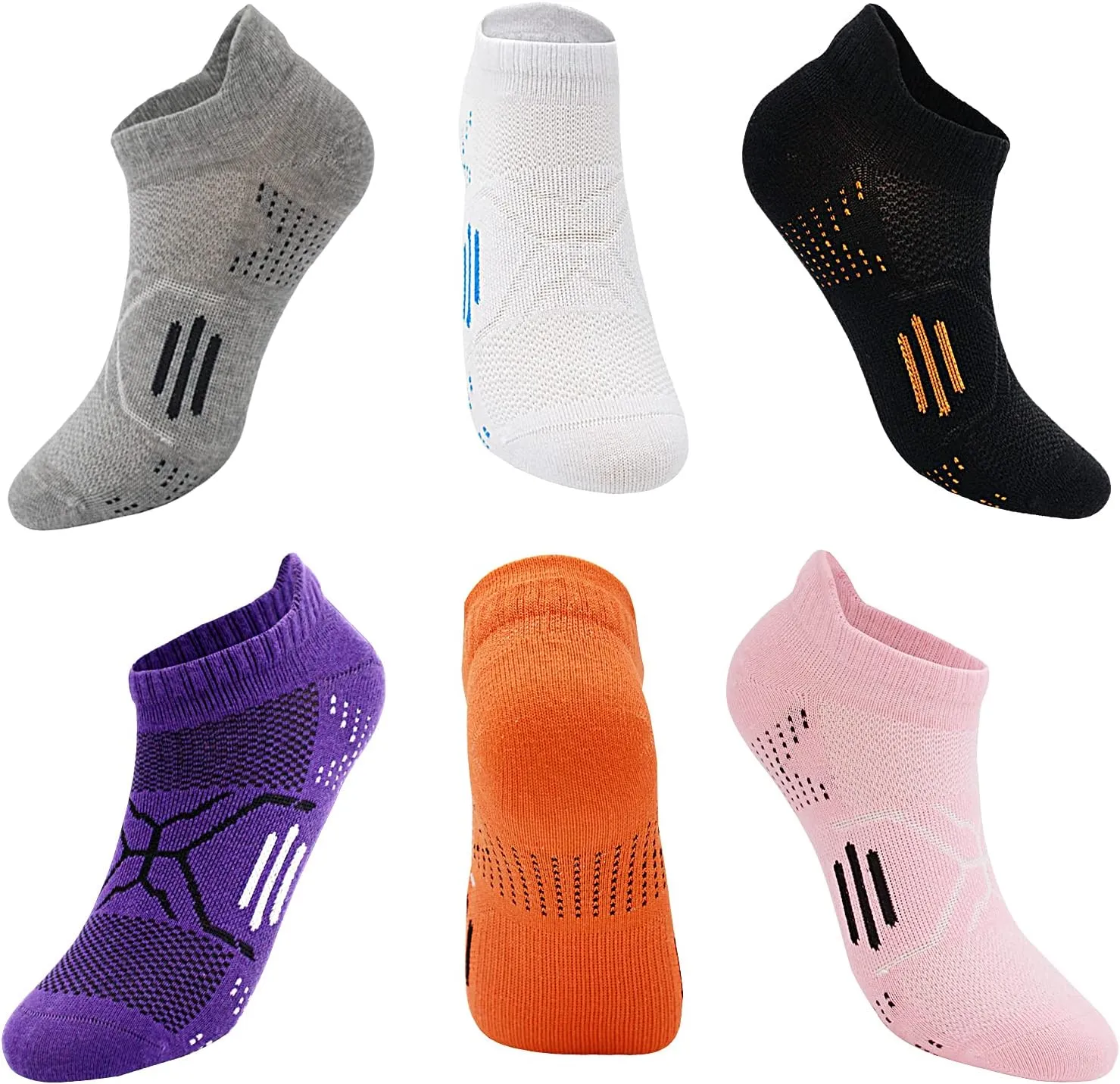 Women Anti Odor Blister Resisting Sweat Wick Low Cut Cotton Sports Running Socks