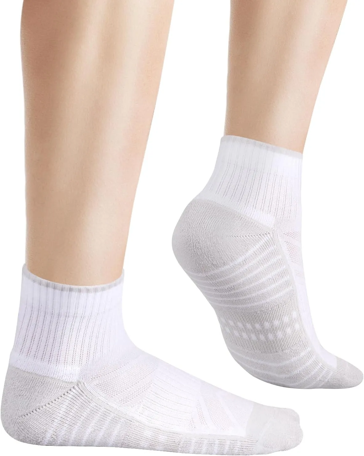Womens Ankle Gym Running Athletic Socks For Women, Moisture Wicking Cotton Casual Everyday Quarter Socks, 5 Pairs
