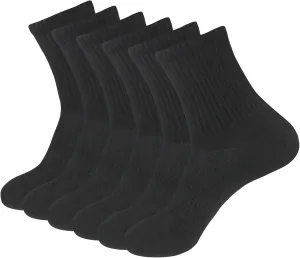 Womens Anti Blister Odor Control Quick Dry Compression Quarter Crew Cotton Athletic Running Hiking Socks