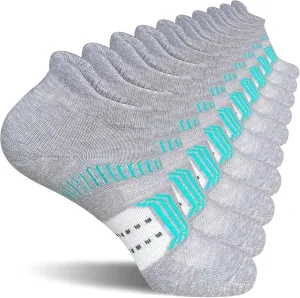 Womens Athletic Cushioned Anti-Blister Comfort Running Ankle Socks 5 Pairs