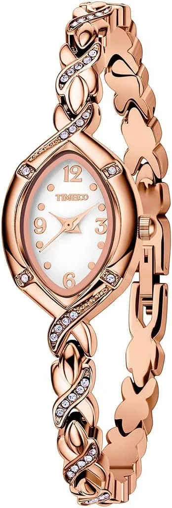 Women's Bracelet Watches Ladies Quartz Wrist Watch with Green Dial Bezel with Crystals in Movement Bracelet Strap with Diamonds Waterproof