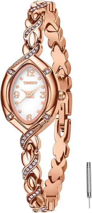 Women's Bracelet Watches Ladies Quartz Wrist Watch with Green Dial Bezel with Crystals in Movement Bracelet Strap with Diamonds Waterproof