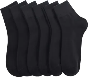 Women's Cotton Socks, Soft Thin Breathable Moisture Wicking Ankle Crew Casual Socks 6 Pairs