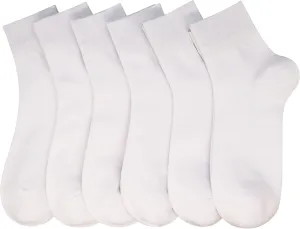 Women's Cotton Socks, Soft Thin Breathable Moisture Wicking Ankle Crew Casual Socks 6 Pairs
