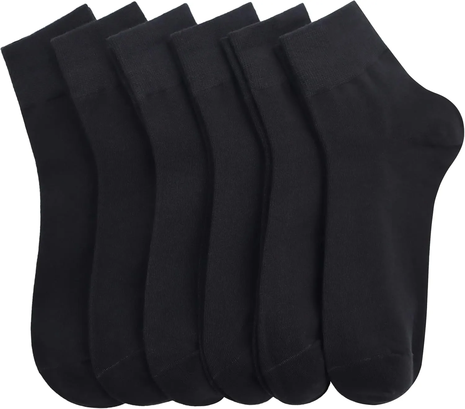 Women's Cotton Socks, Soft Thin Breathable Moisture Wicking Ankle Crew Casual Socks 6 Pairs