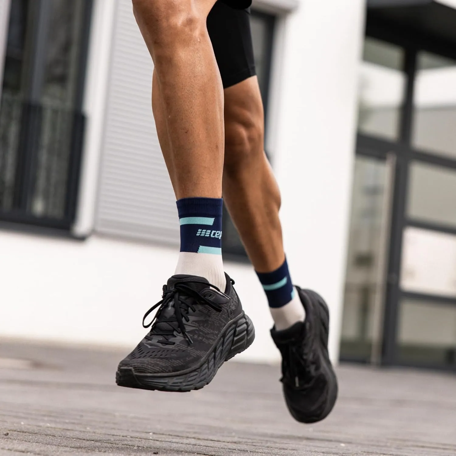 Womens Crew Cut Athletic Performance Running Sock - CEP Mid Cut Socks