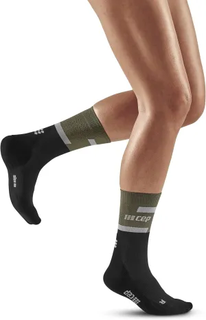 Womens Crew Cut Athletic Performance Running Sock - CEP Mid Cut Socks