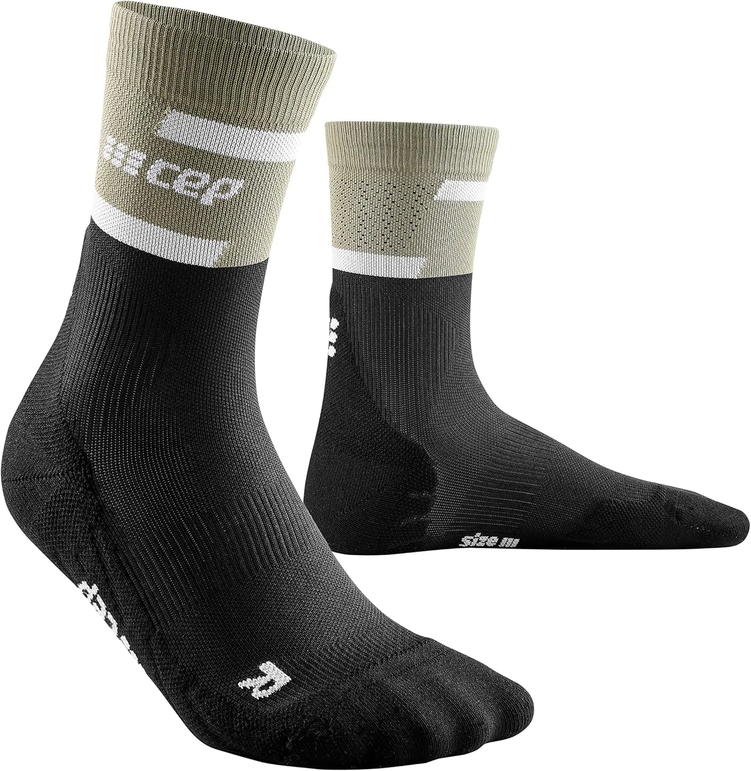 Womens Crew Cut Athletic Performance Running Sock - CEP Mid Cut Socks