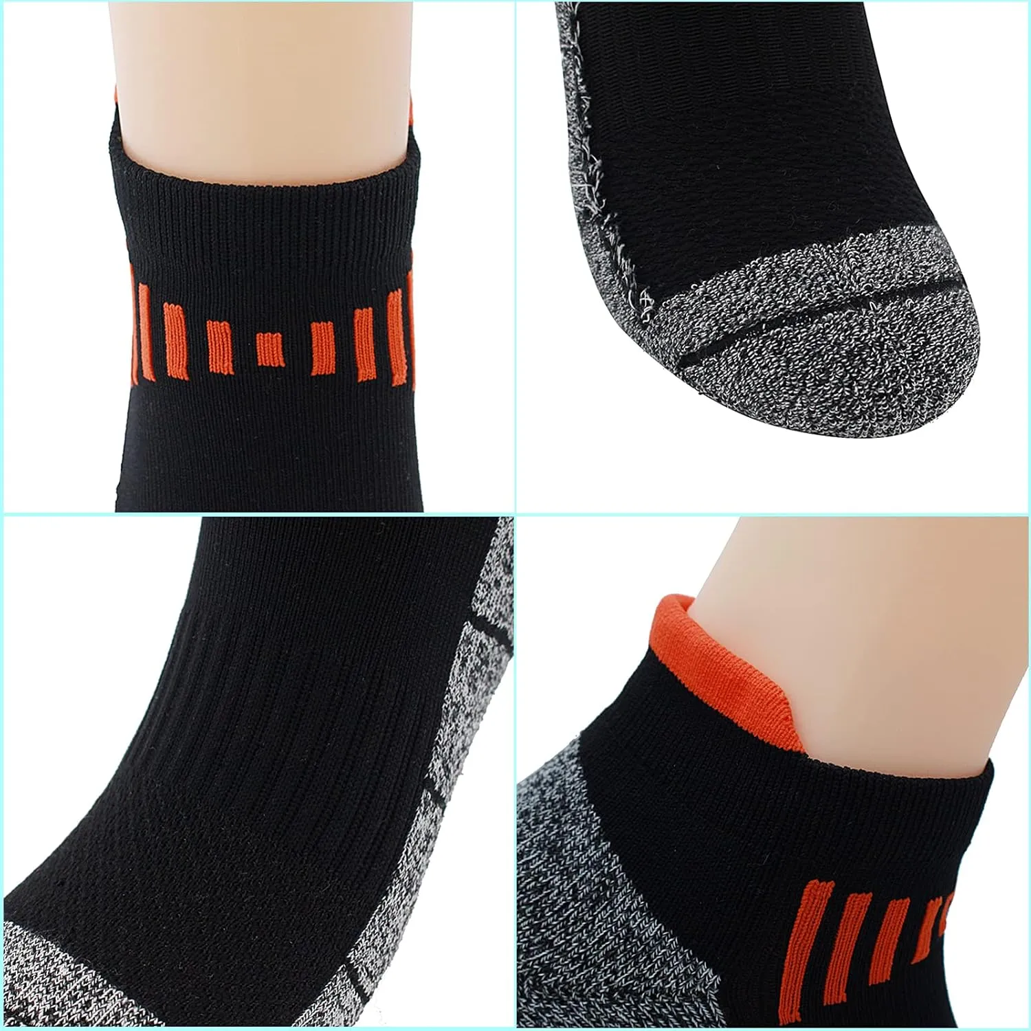 Womens Cushioned Anti Blister Stink Resistant Ankle Low Cut Athletic Running Socks