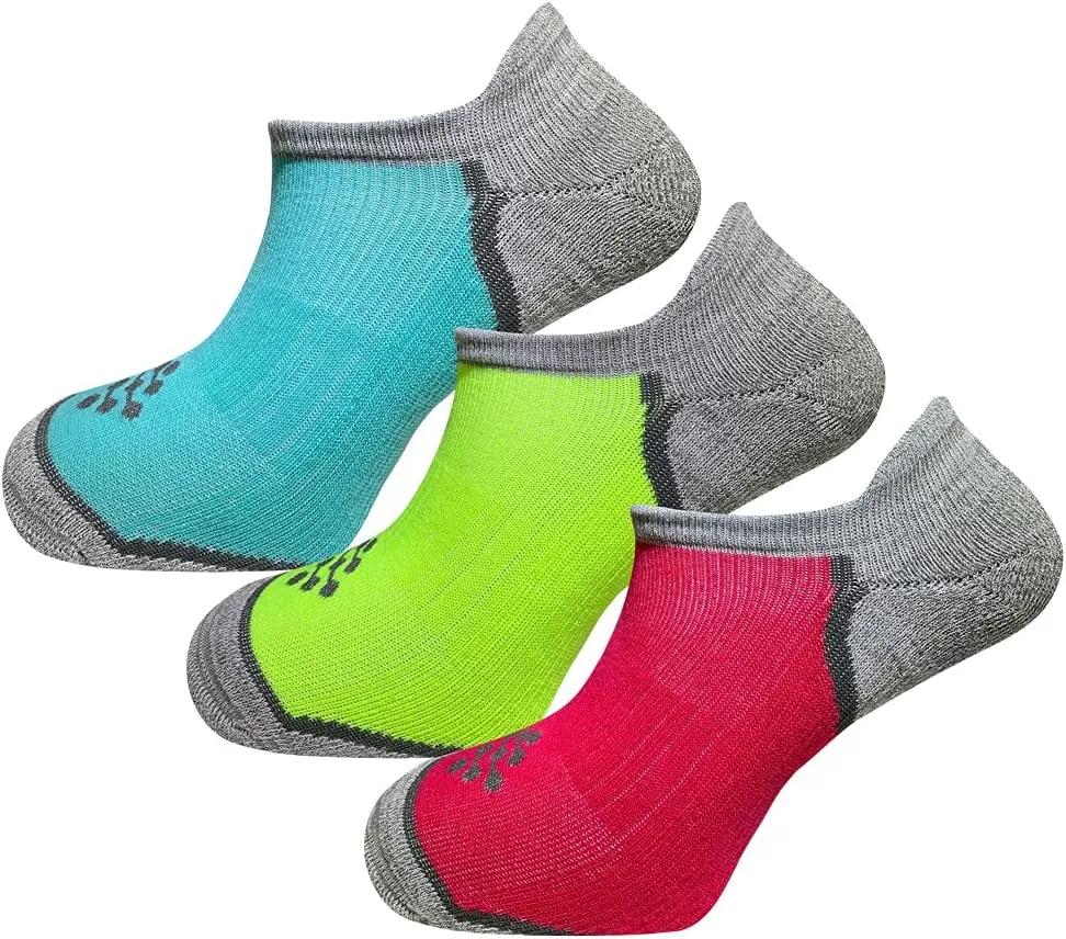 Women's No Show Socks - Running Socks with Compression   Infrared - 3 Pairs