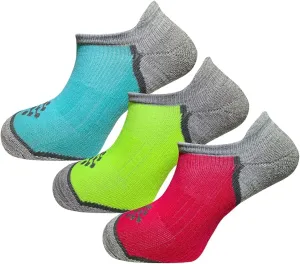 Women's No Show Socks - Running Socks with Compression   Infrared - 3 Pairs