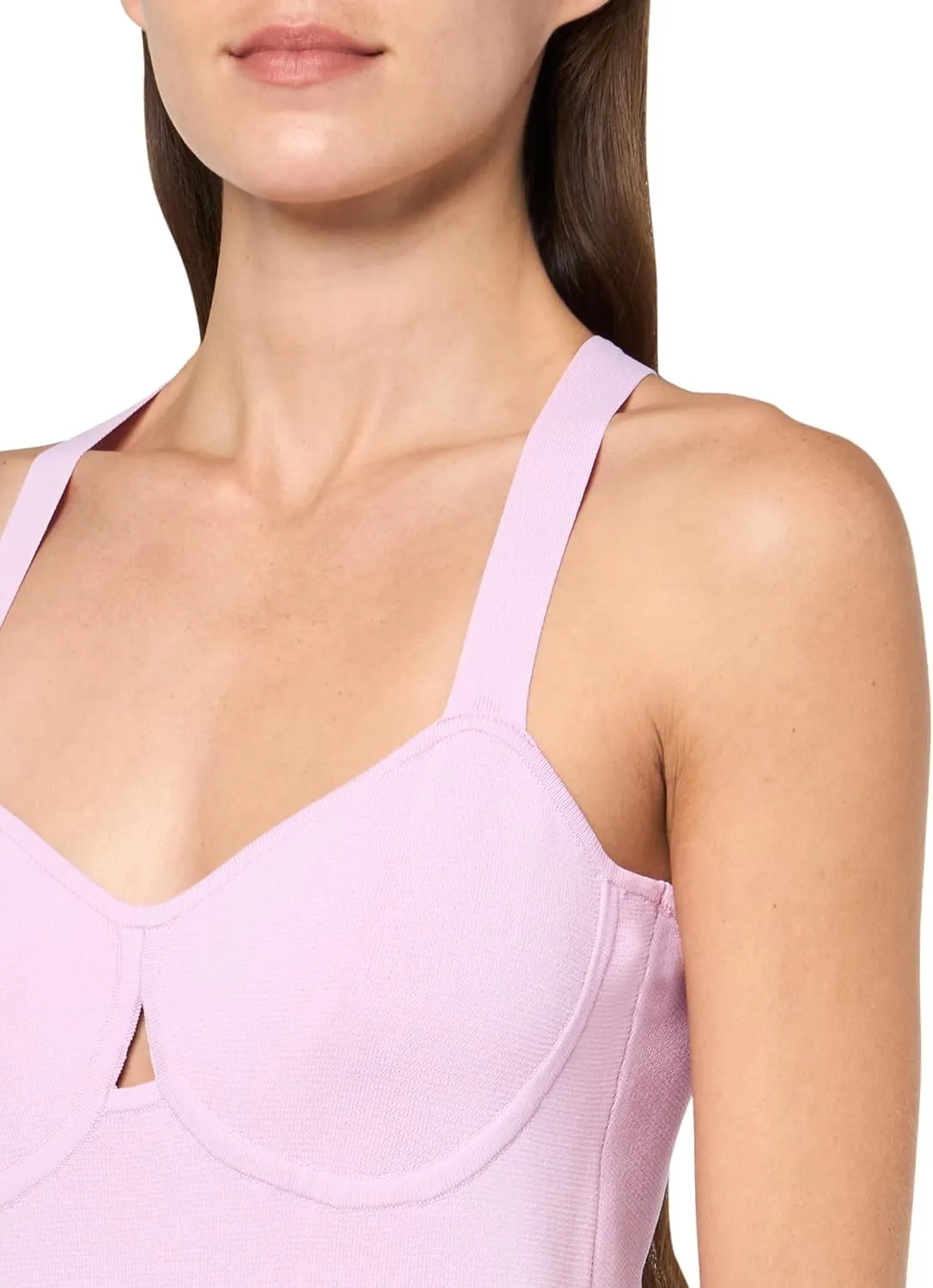 Women's Sleeveless Sweetheart Neck Midi Sweater Dress