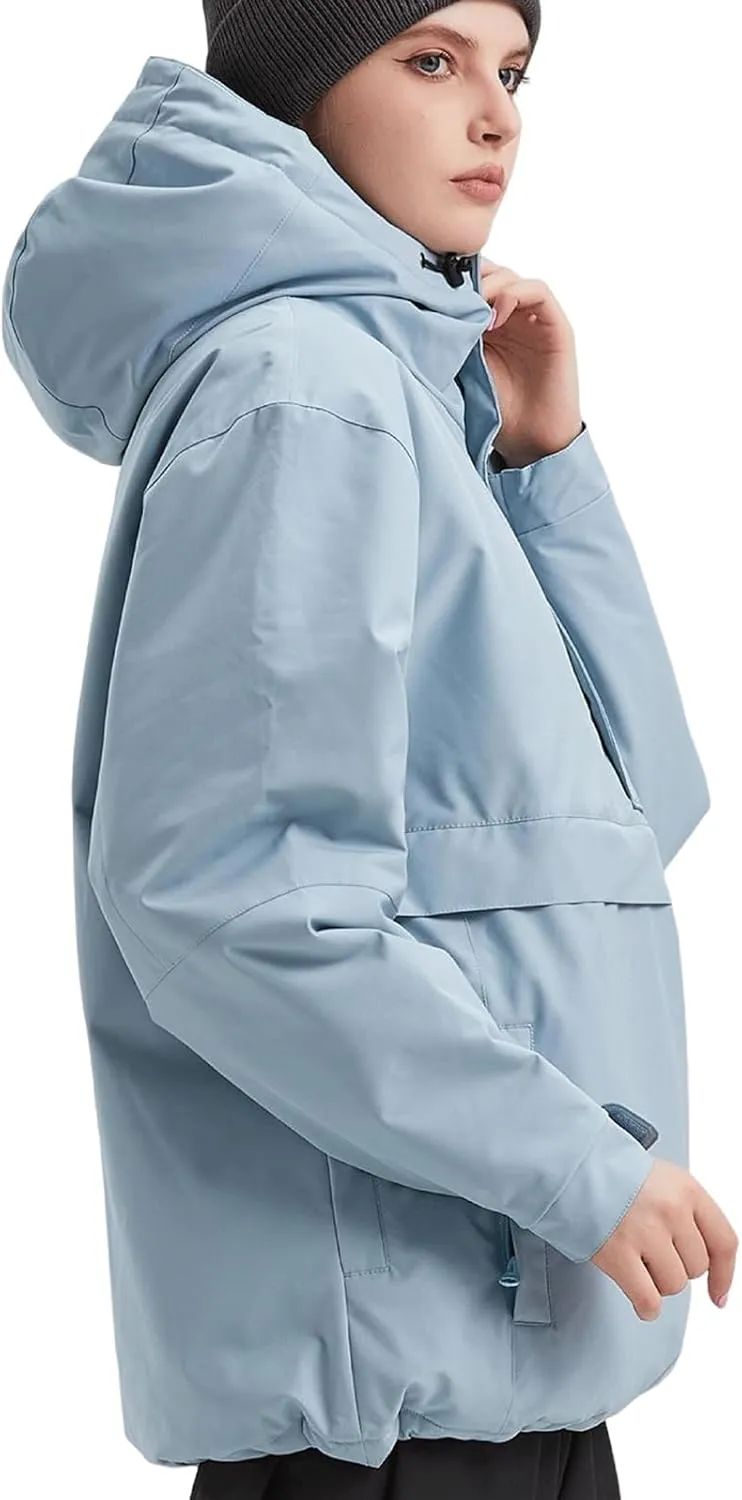 Womens Waterproof Ski Jacket Warm Winter Snow Coat Windbreaker Hooded Thick Snowboard Jacket