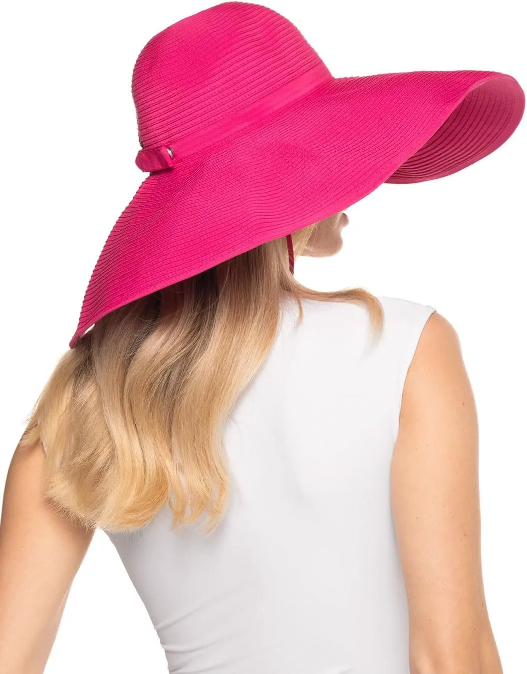 Women's Wide Brim Poolside Hat - UPF 50 Sun Protection - Elegant and Packable - Shelby (One Size)