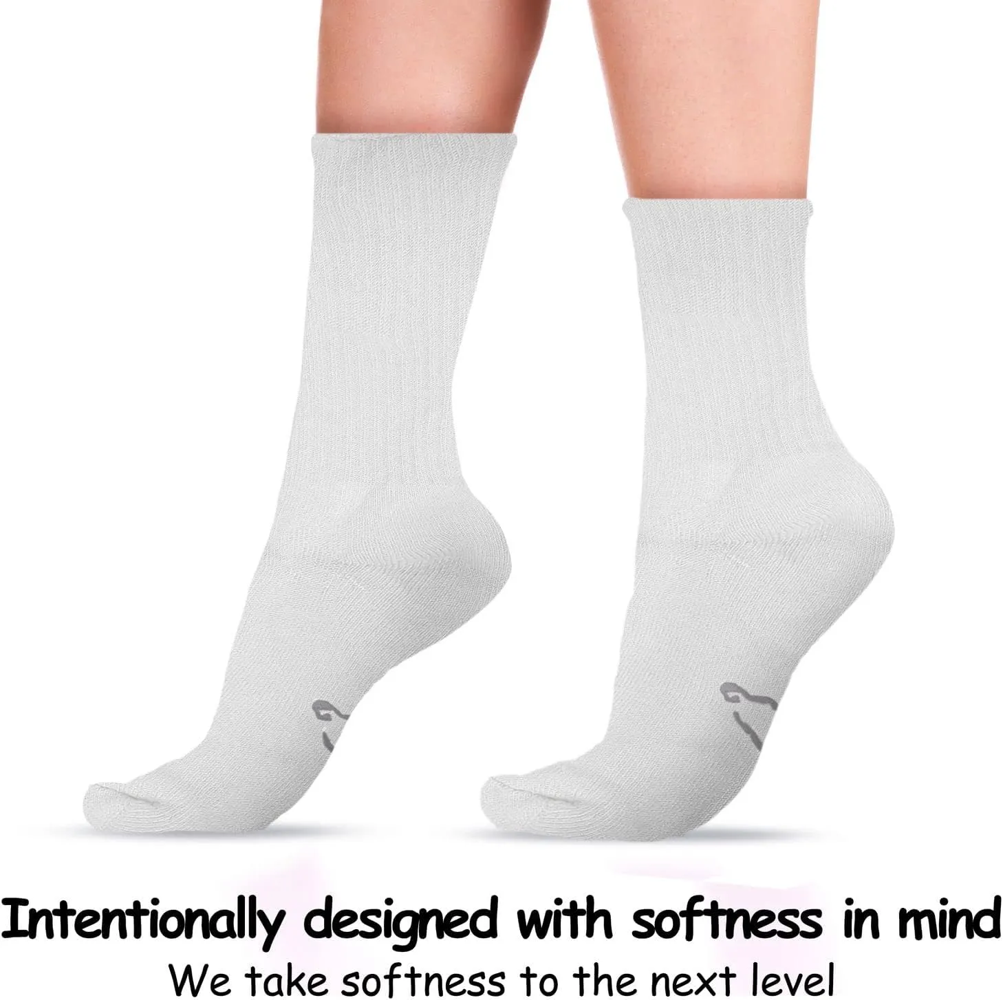 World's Softest Classic Crew Socks - Ultra Soft Crew Socks for Women and Men