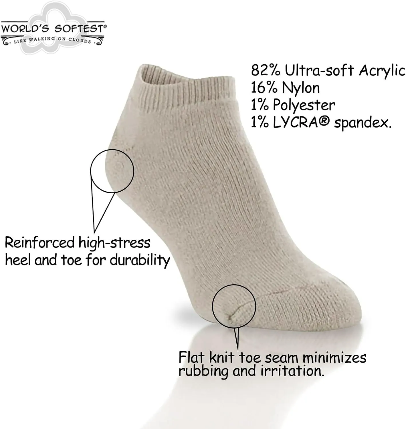World's Softest Socks Classic Low - Comfortable Mens Socks