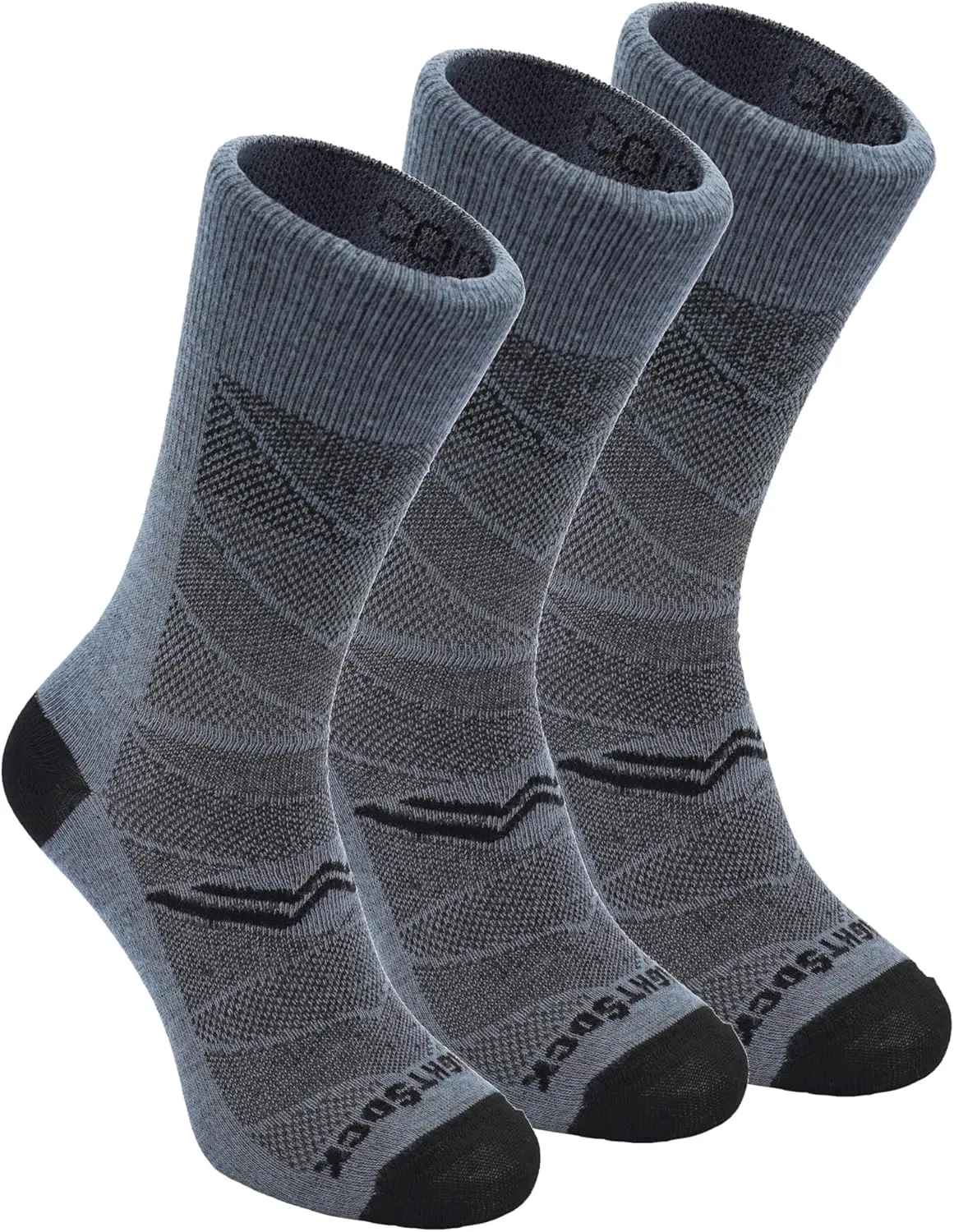 Wrightsock CoolMesh II Crew Running Socks for Men and Women – Cushioned, Eco-Friendly and Anti Blister Socks with our Patented Double Layer Design - American Made, No Blisters Guaranteed