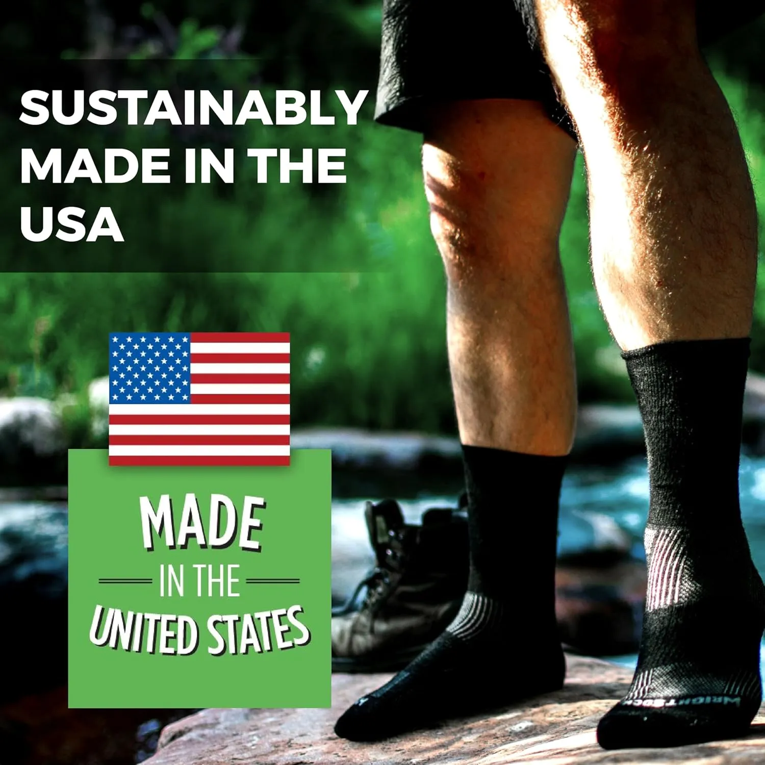 Wrightsock Merino Coolmesh II Quarter Hiking Socks for Men and Women – Eco-Friendly Anti Blister Socks - American Made