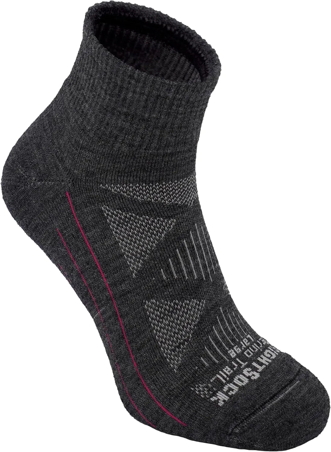 Wrightsock Merino Trail Quarter Socks – Cushioned, Eco-Friendly, Anti-Blister, Breathable & Comfy – Made in USA
