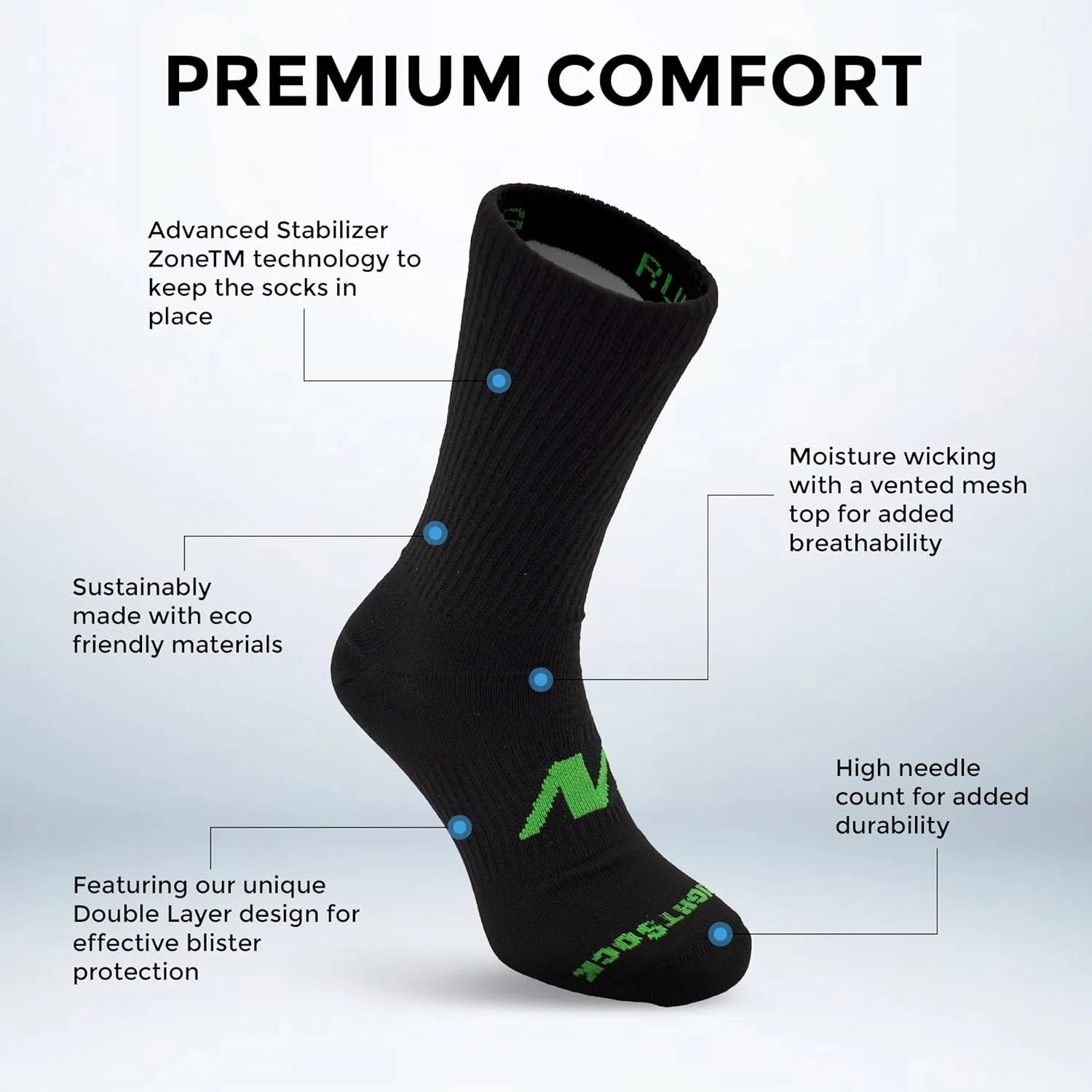 Wrightsock Running II Crew Running Socks for Men and Women – Cushioned Anti Blister Socks with Double Layer Design - US Made