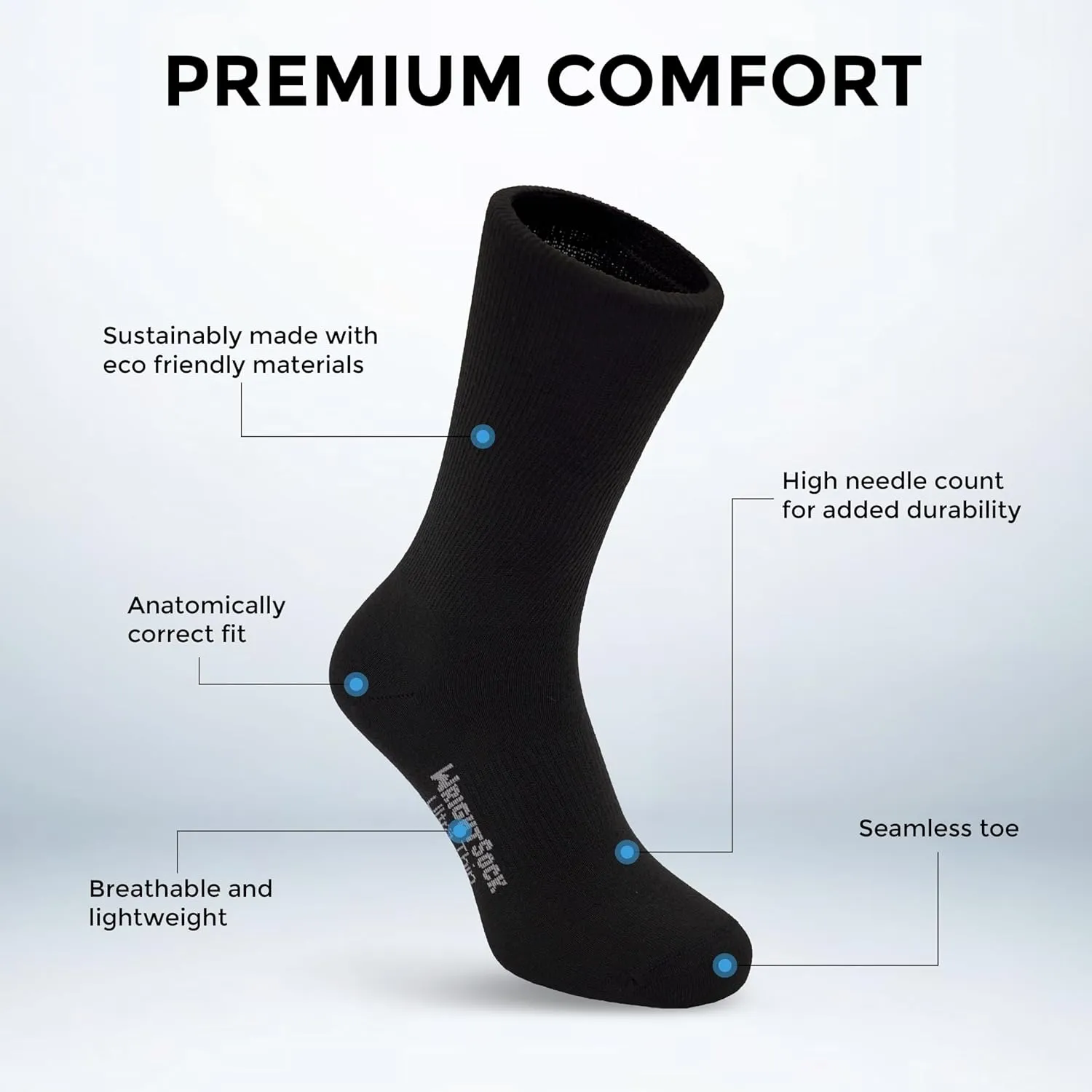 Wrightsock Ultra Thin Crew Running Socks for Men and Women - Athletics Socks with Moisture Regulation - American Made