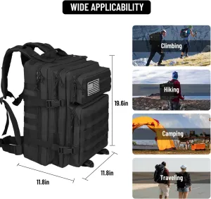 Wrugste Portable Backpack for Starlink Mini Black fits Starlink Mini Dish Kit Kickstand Pipe Adapter Power Supply and Accessories Storage Case Compact Bag Waterproof Travel Bag