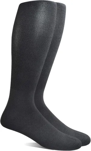 Yomandamor Mens 4 Pairs Over the Calf Super Soft Diabetic/Dress Socks with Seamless Toe