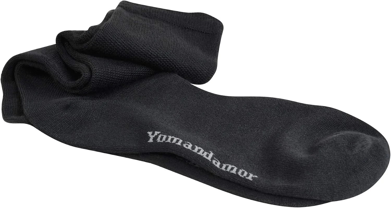 Yomandamor Mens 4 Pairs Over the Calf Super Soft Diabetic/Dress Socks with Seamless Toe