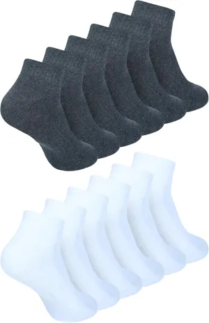 Zaccai Ankle Cotton Socks for Women Pack of 6 Odor Control Breathable Moisture Wicking Socks