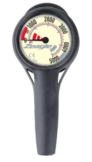 Zeagle Single Gauge - 5000psi 11 hose w/ Black Hose