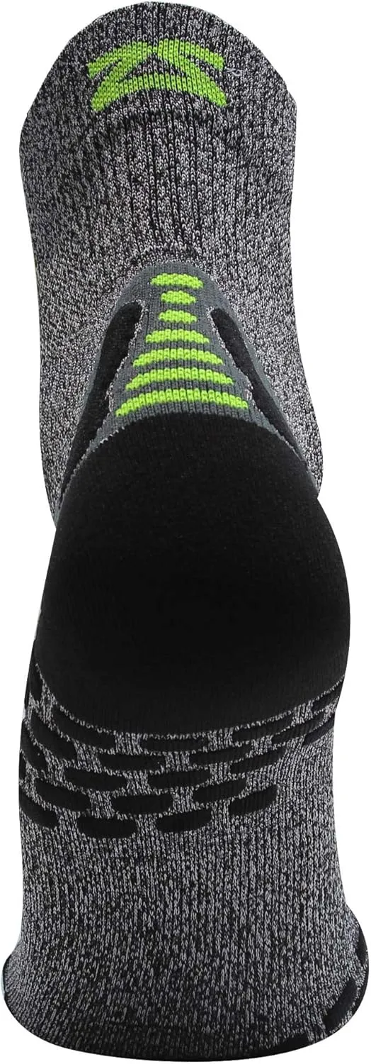 Zensah 3D Dotted Running Socks - Moisture Wicking, Padded, Anti-Blister, Ankle Athletic Sock for Men and Women